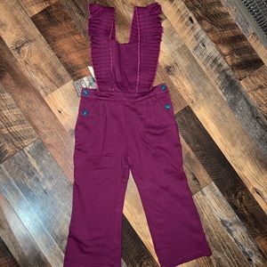 Matilda Jane ruffle overalls size 4